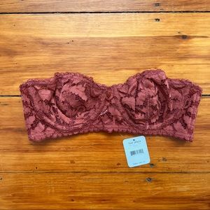 Free People Intimately NWT 34B Love Letters Strapless Bra Paprika